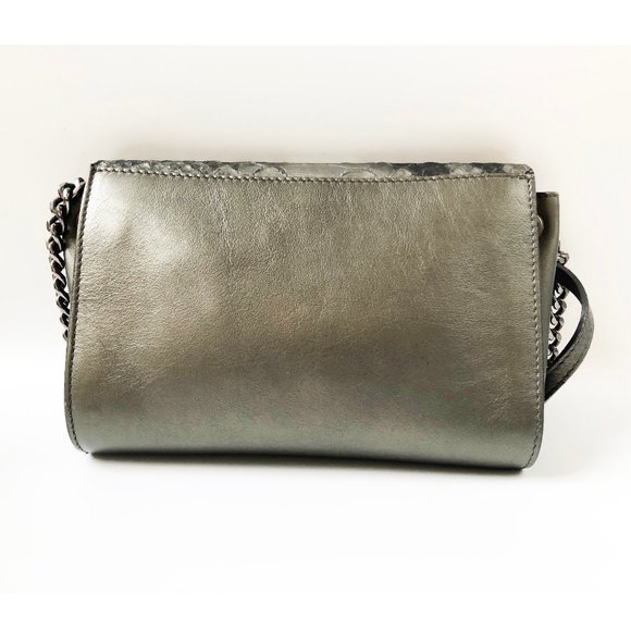 Gorgeous reptile leather mini bag, python purse, snake shoulder chain clutch - Picture 4 of 12